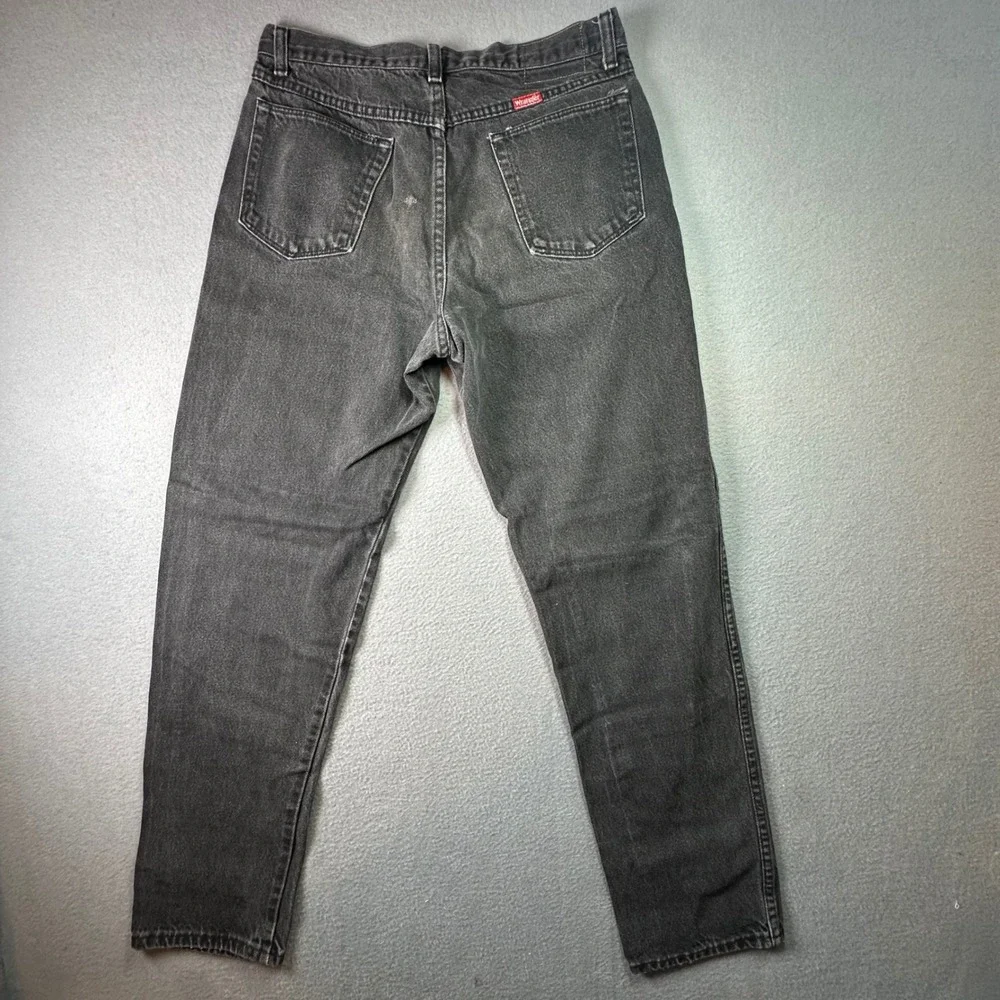 Wrangler Denim Tapered Leg Jeans Vintage Western‎ Workwear 30x30 Faded Black